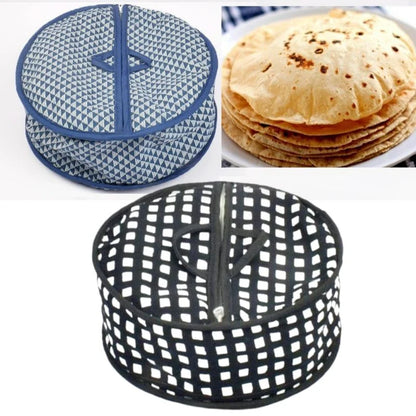 Roti Zipper Bag | Reusable Airtight & Insulated Storage Bag | Keeps Chapati Fresh, Soft & Warm | Random Design